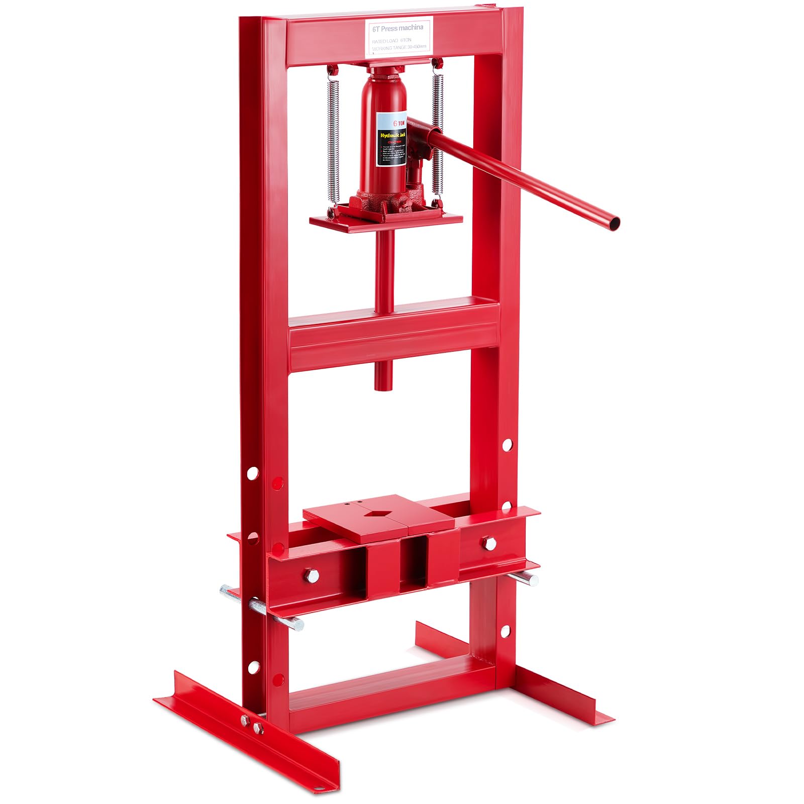 Photo 1 of ***PARTS ONLY***GarveeTech 6T Hydraulic Press, H-Frame Adjustable Garage Floor Shop Press with Plates for Metal Bending, Straightening, Bearing Removal, Automotive Repair & Garage Use, Red