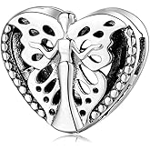 Initial A Z Letter Charm Alphabet Beads Reflexion Charms 925 Sterling Silver Reflexions Heart Dangle Clip Charm Birthday Bracelets for Women (G)