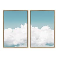 SIGNWIN 2 Piece Framed Canvas Wall Art Minimalism Abstract Style Canvas Prints Home Artwork Decoration for Living Room,Bedroom - 16