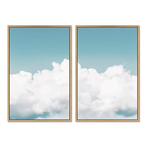 SIGNWIN 2 Piece Framed Canvas Wall Art Minimalism...
