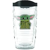 Tervis Star Wars - Mandalorian - Grogu Made in USA Double Walled Insulated Tumbler Travel Cup Keeps Drinks Cold & Hot, 10oz Wavy, Classic