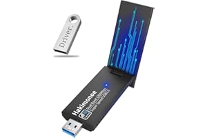 Hakimonoe AC1300 USB 3.0 WiFi Adapter for PC, Super-Fast Wireless Network Card Dongle High Gain 5dBi Antenna Dual Band 2.4G/5GHz w/USB Driver for Win 11 10 8.1 8 7 Laptop Desktop, Plug n Play