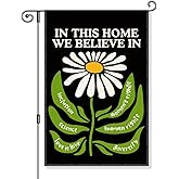Gkodw In This House We Believe Garden Flag, Funny Kindness Yard Flag for Outside, DEI Supporter Resist Hate Flag, Social Justice Yard Sign, Diversity Banner for Men Women