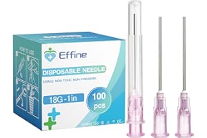 CAREACH 100Packs 18 Gauge Needles 1 inch, Lab Dispensing Accessories, Measurement, Refilling Inks