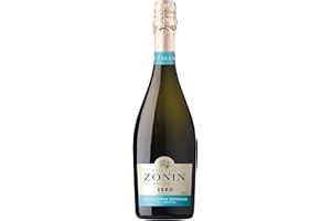 Zonin Zero - Premium Non-Alcoholic Italian Prosecco Alternative - Alcohol Free Sparkling White Wine - 750ml, 0.05% ABV