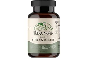 TERRA ORIGIN Healthy Stress Supplement | 60 Capsules | KSM-66 Organic Ashwagandha, L-Theanine, Rhodiola Extract, Astragalus Root and Holy Basil | Stress and Mood Support