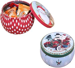FineInno Navidad Caja Dulces Cajas Regalo Tarro Metal ...
