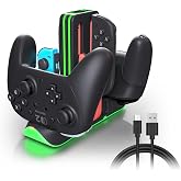 Switch 2 Controller Charger, Dock for Joy-Con 2 &amp; Pro Controllers | 6-in-1 charging dock with RGB LED indicators, compatible with Switch 2 Joy-Con 2, Switch Joy-Con and Pro Controllers