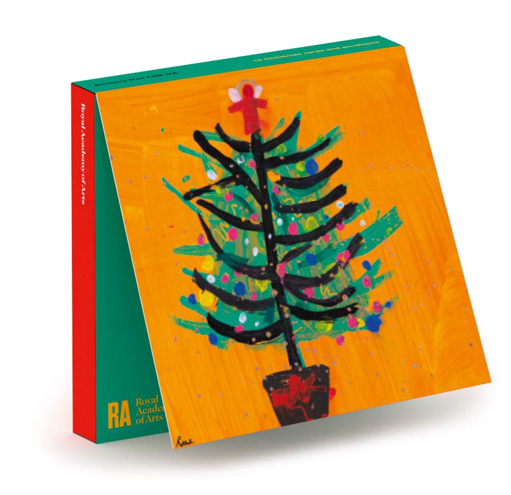 Royal Academy Barbara Rae Christmas Tree Pack of 10 Christmas Cards (15 x 15 cm)