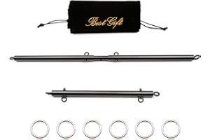 Sovyime Adjustable Pilates Spreader Bar Set Sport Aid Training Fitness Gear Home Indoor Gyms Yoga