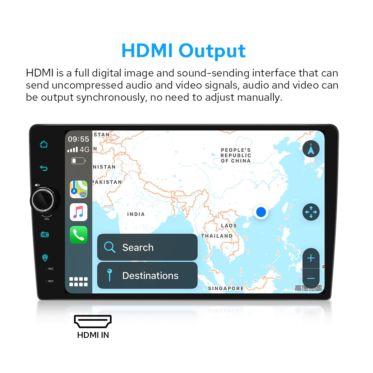 JOYING Car Stereo for Toyota FJ Cruiser 2007-2014 with Wireless Carplay Android Auto Mirror Link, 9 Inch Touch Screen 4GB+64GB Car Radio Andriod 12 Head Unit Plug and Play(JY-TZ168N4)