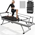 SogesPower 79" Pilates Reformer Machine for Home Gym Workout, Foldable Pilates Equipment with High Strength Alloy Springs for Beginners, Up to 400lbs