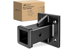 Nilight Bolt-On Receiver Tube Adapter 2 Inch Openning Bumper Trailer Hitch Receiver Universal Towever Hitch Extender Hitch Accessories for Tractor Lawn Mower Utility Trailer, 2 Years Warranty