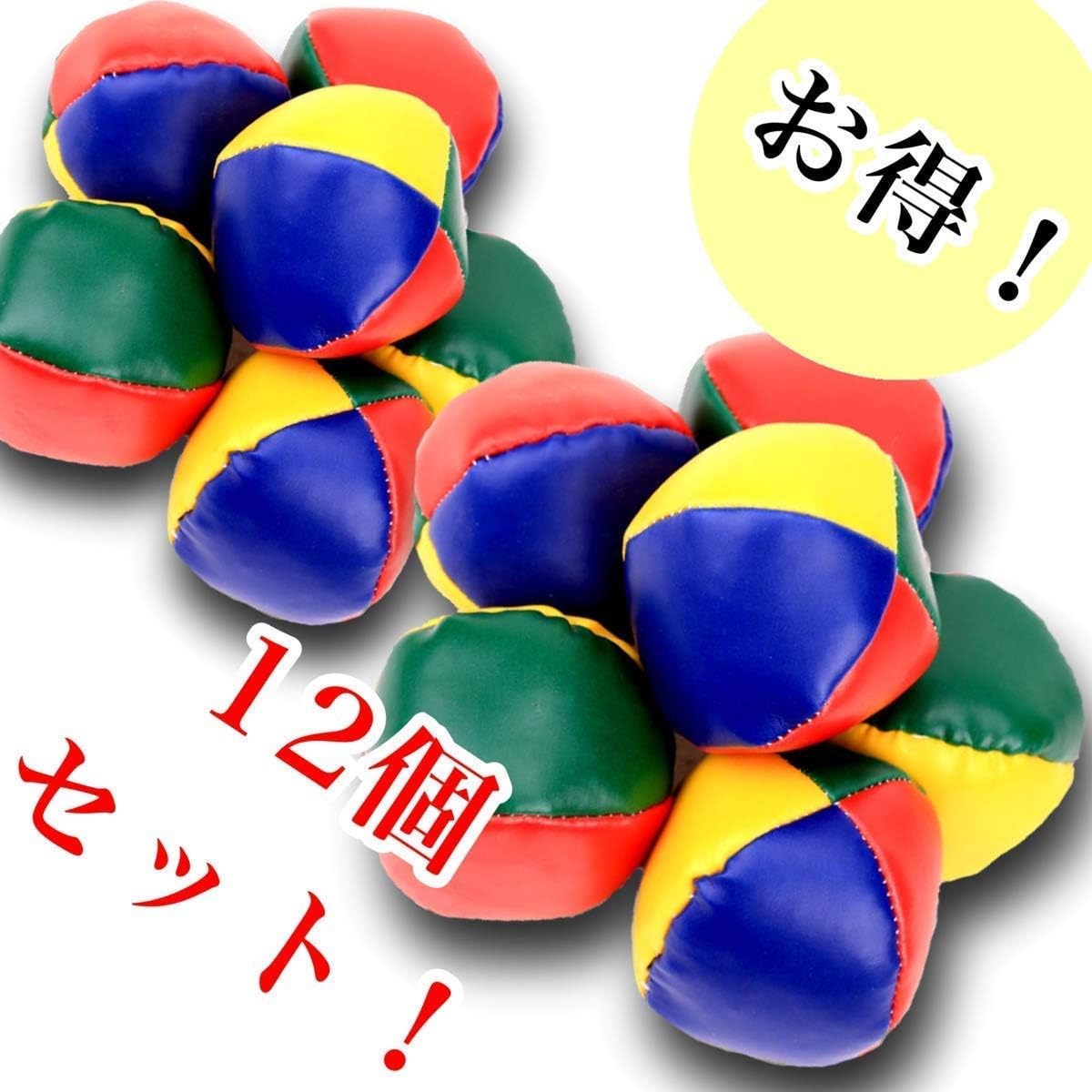 Amazon D Stone ジャグリング ボール 12個 セット 西洋 お手玉 子供 おもちゃ 大道芸 余興 赤 黄 青 緑 4色 おもちゃ雑貨 おもちゃ