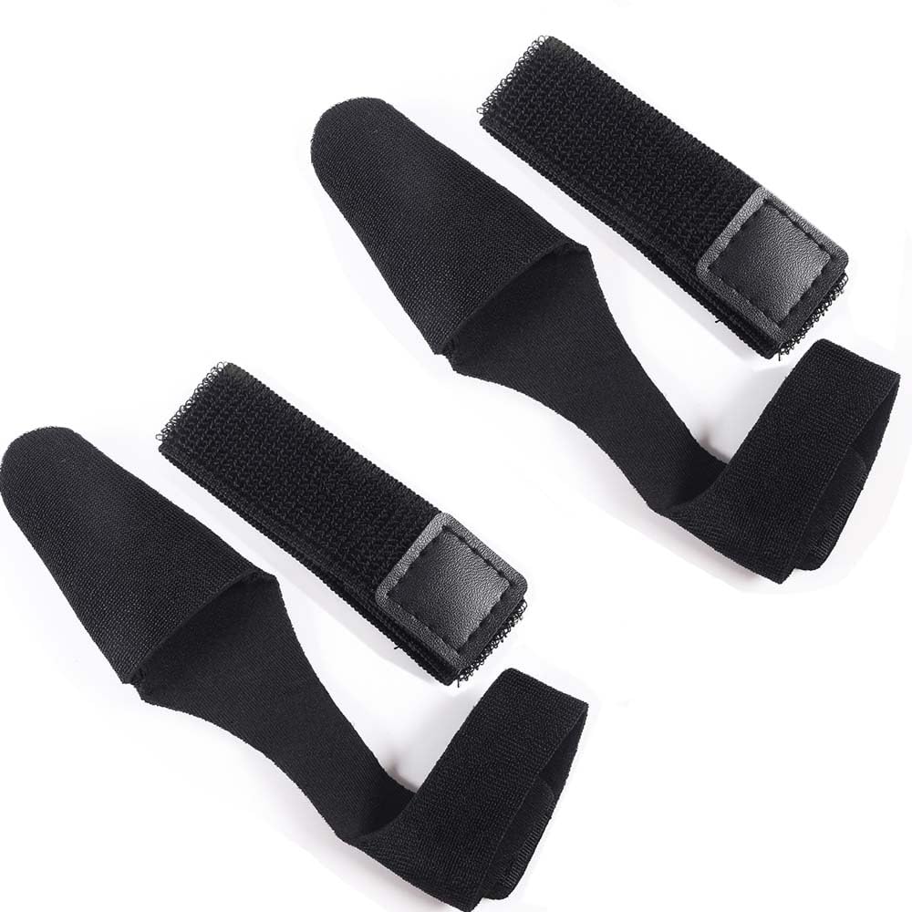 PAIKIUU 2PCS Fishing Rod Strap Sleeve Black, Fishing Rod Tip Upper Rod Cover Protector Cap Elastic Fishing Rod Bands Accessories for Fishing