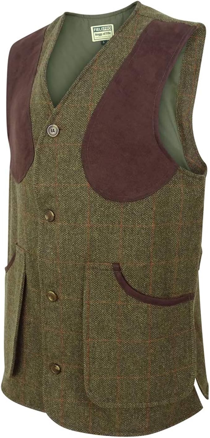 Hoggs of Fife Harewood Tweed Shooting Vest Amazon.co.uk Clothing