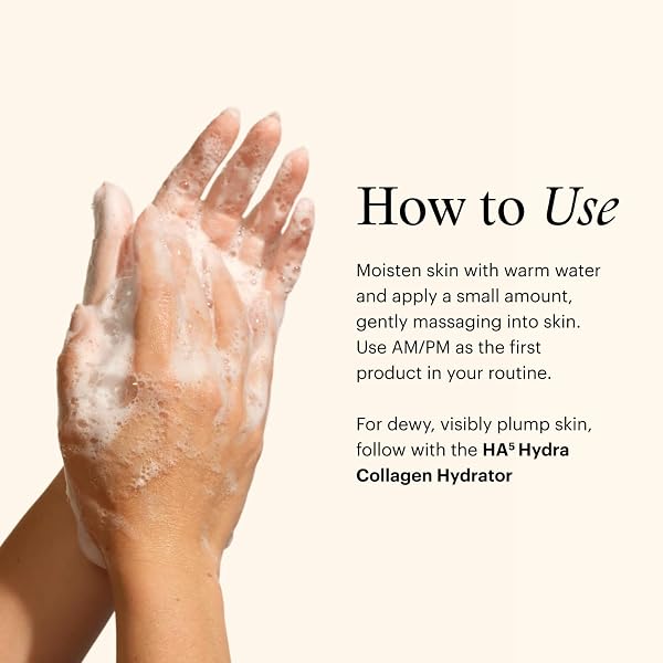 SKINMEDICA HA5 HYDRA COLLAGEN HYDRATING FOAMING CLEANSER WITH VEGAN COLLAGEN, 5 FL OZ – HYDRATING CLEANSING SOLUTION FOR DAILY USE – AMINO ACID-BASED WASH FOR A GENTLE, NON-IRRITATING, CLEAN FEELING