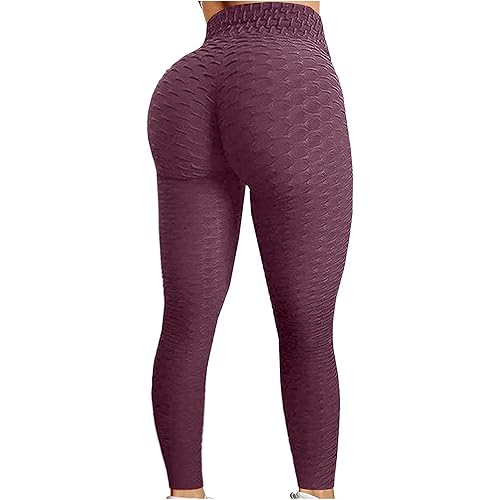 Realdo Famous TIK Tok Leggings, Yoga Pants for Women High Waist Tummy Control Bubble Hip Lifting Workout Running Tights