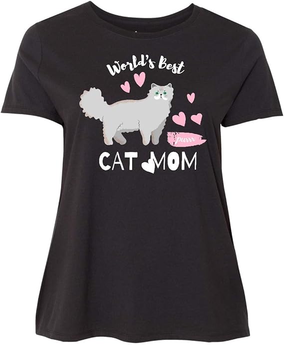 inktastic World's Best Cat Mom Women's Plus Size TShirt