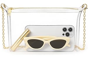 HULISEN Clear Crossbody Bag Stadium Approved, Clear Purses for Women, Transparent Handbag for Concerts & Sports Events Fans