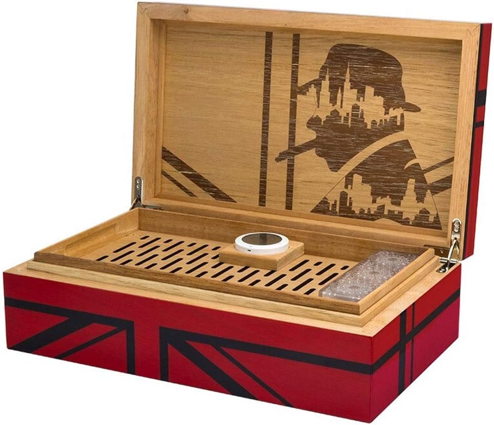 YONG FEI Caja de cigarros, humidor del cigarro Caja de Madera ...