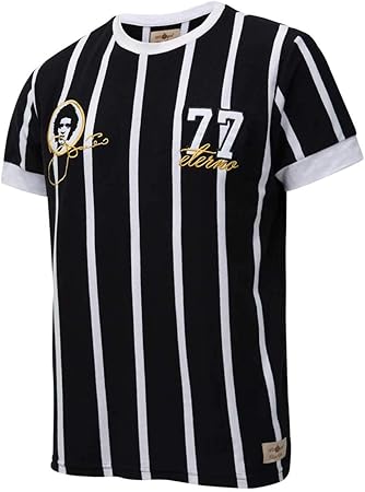 Camisa Retrô Gol Basílio Ex- Corinthians Listrada Preta Torcedor