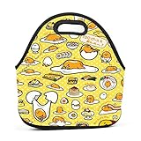 WWINL Gudetama Lunch Bag Insulated Reusable Neoprene Lunch Box Waterproof Tote Bento Bag With Zippe Handbag For Men, Women, Adults, Kids, Girls, Boys