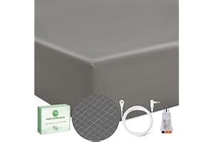 Grounding Sheets Queen 25% Silver Fiber 75% Organic Cotton with Outlet Tester and Test Pen, Grounded Fitted Sheet Kit Earth C