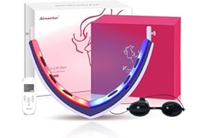 BAIFUDUO V Line Face Device with Red Blue Light, Face Massager with LCD Remote Control for Women Chin