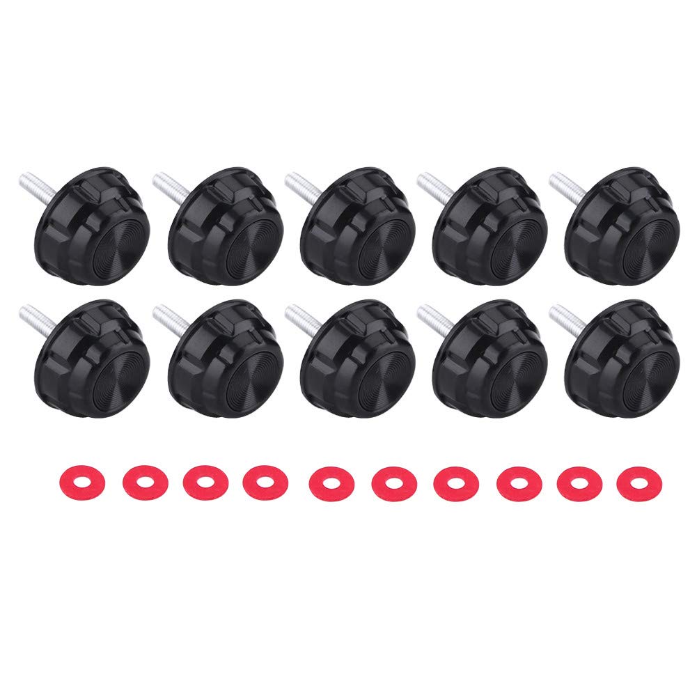 Spinning Reel Handle Screw Practical Durable Screw Caps Covers with Gaskets for Fishing Spinning Knob Power Handle Grip Accessory,10 Pcs