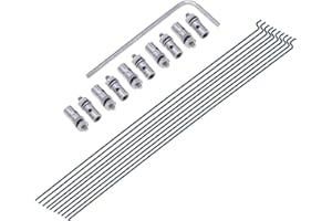 URCMAX 20pcs Adjustable Pushrod Connector Linkage Stopper&Φ1.2mm x L190mm (7.5 inch) Steel Z Push Rods Parts w/Storage Box for RC Airplane Plane Boat Replacement