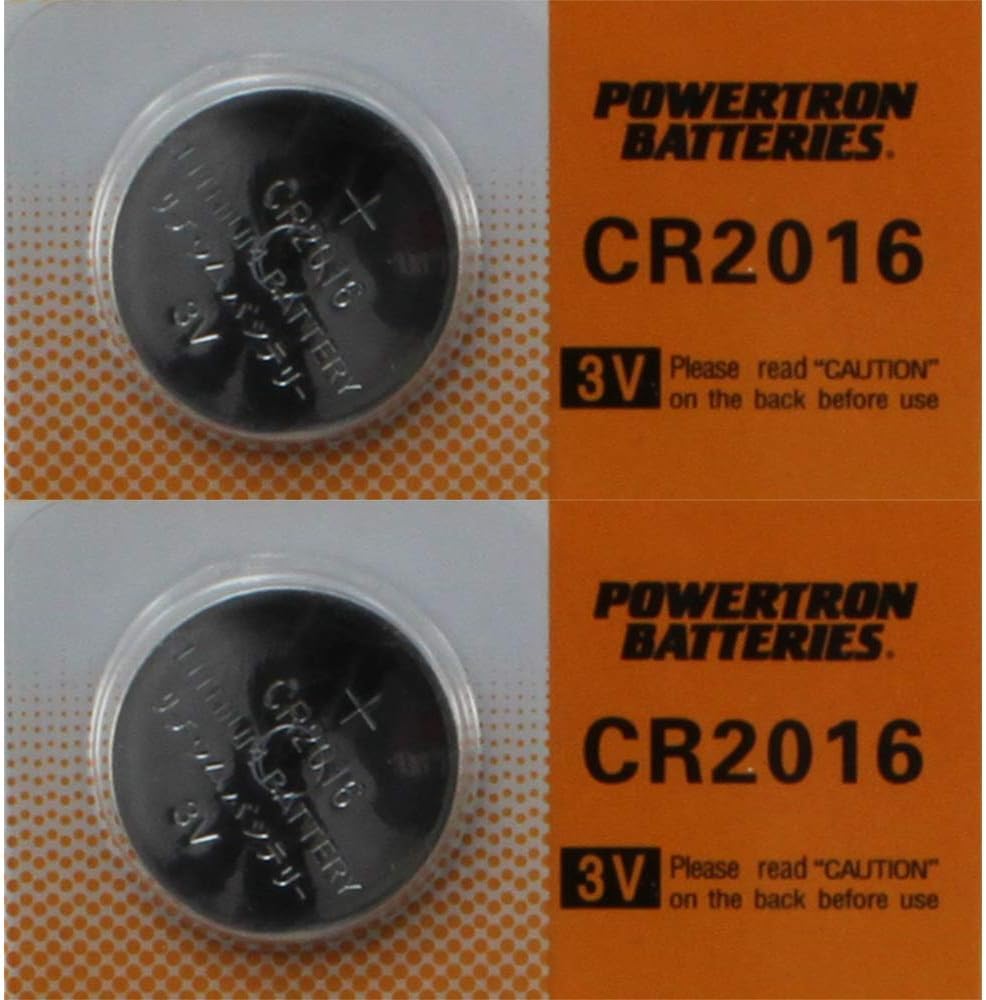 Powertron Battery CR2016 3V for Car Remote Key Fob Keyless Entry (Pack