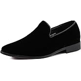 Enzo Romeo Men's Fashion Formal Tuxedo Slip On Loafer Velvet Dress Shoes SKO03