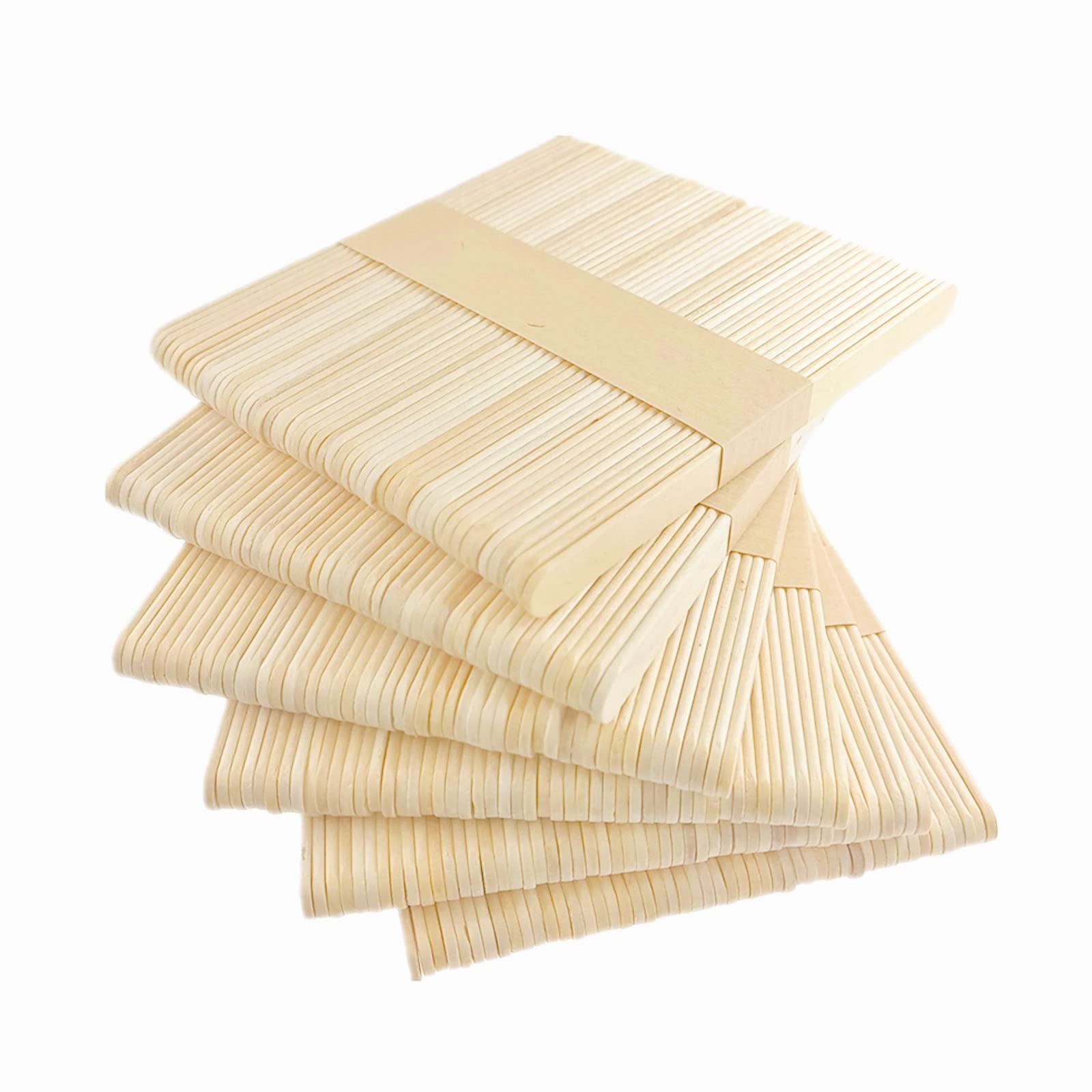 ZHIYE 300pcs Natural Wooden Lollipop Sticks, Craft Sticks, 114*10*2mm