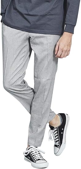 Amazon アバハウス Abahouse パンツ Recency Of Mine リネンデラヴェピンヘッドパンツ メンズ ライトグレー 48 L ロングパンツ 通販