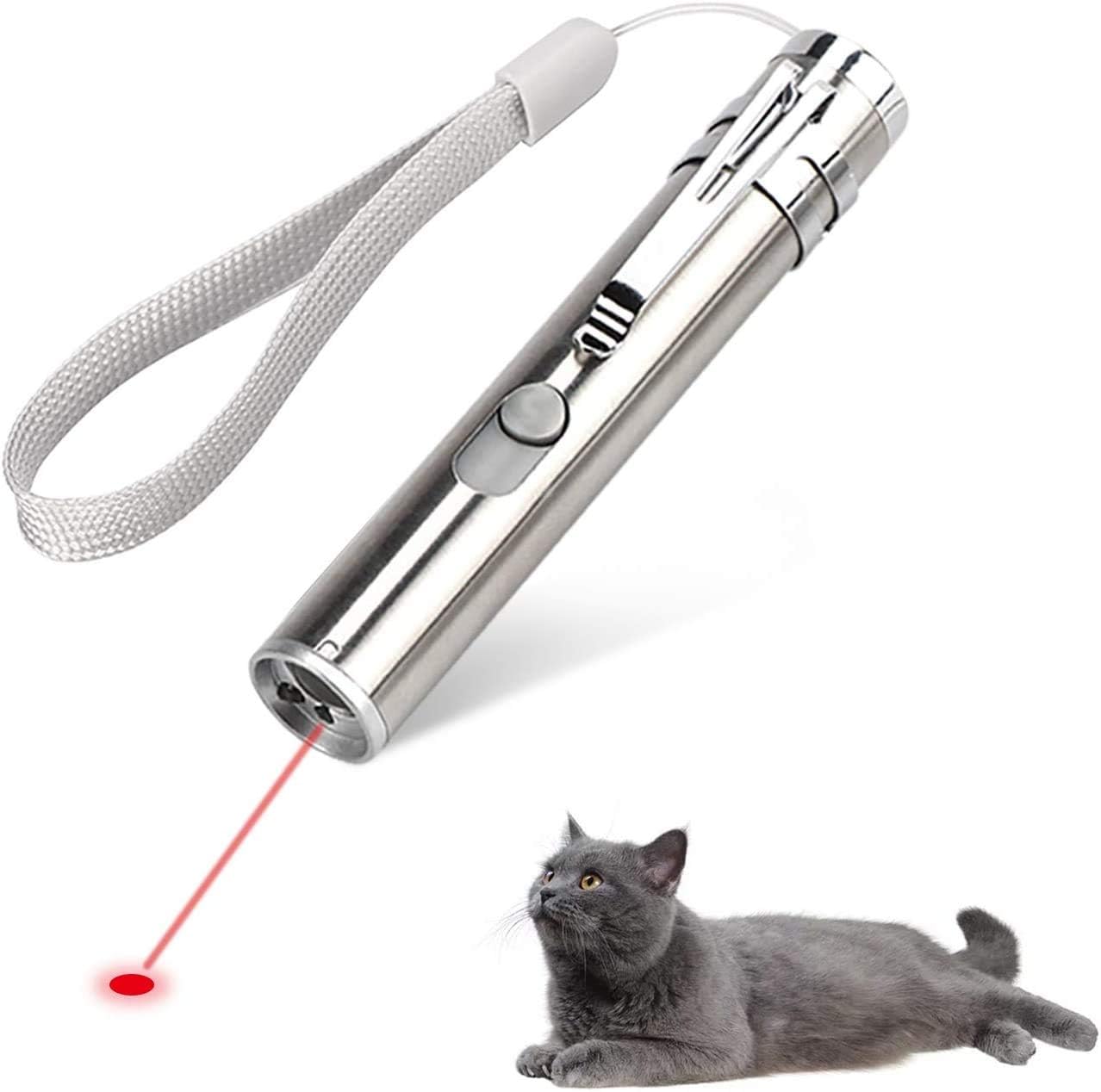 Cat Toys, 3 in 1 USB Rechargeable Electronic Laser Pointer, Cat Dog