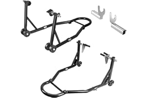 AIRAJ PRO Motorcycle Stand Lift,992lbs Capacity Motorcycle Stands Front and Rear Combo,Universal Wheel Lift Stand with U+L Adjustable Swingarm Spool for Most Honda,Yamaha,Ducati,Kawasaki,Suzuki,BMW