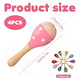Eophmi Wooden Baby Maracas 4 Pcs Colorful Shakers Sensory Musical Instrument view 2
