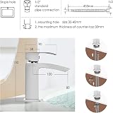 Hapilife Basin Taps Waterfall Mono Monobloc with Slotted Waste UK Hoses view 7