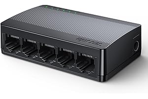 Tenda 5 Port Gigabit Ethernet Switch, Desktop Ethernet Splitter, Unmanaged Network Switch Hub, Plug & Play, Wall-Mount, Fanle