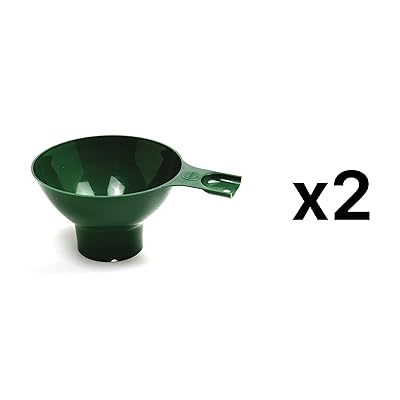 Norpro Canning Funnel Plastic 2 1/8 inch stem, 4 3/4 inch mouth,Green,Set of Two