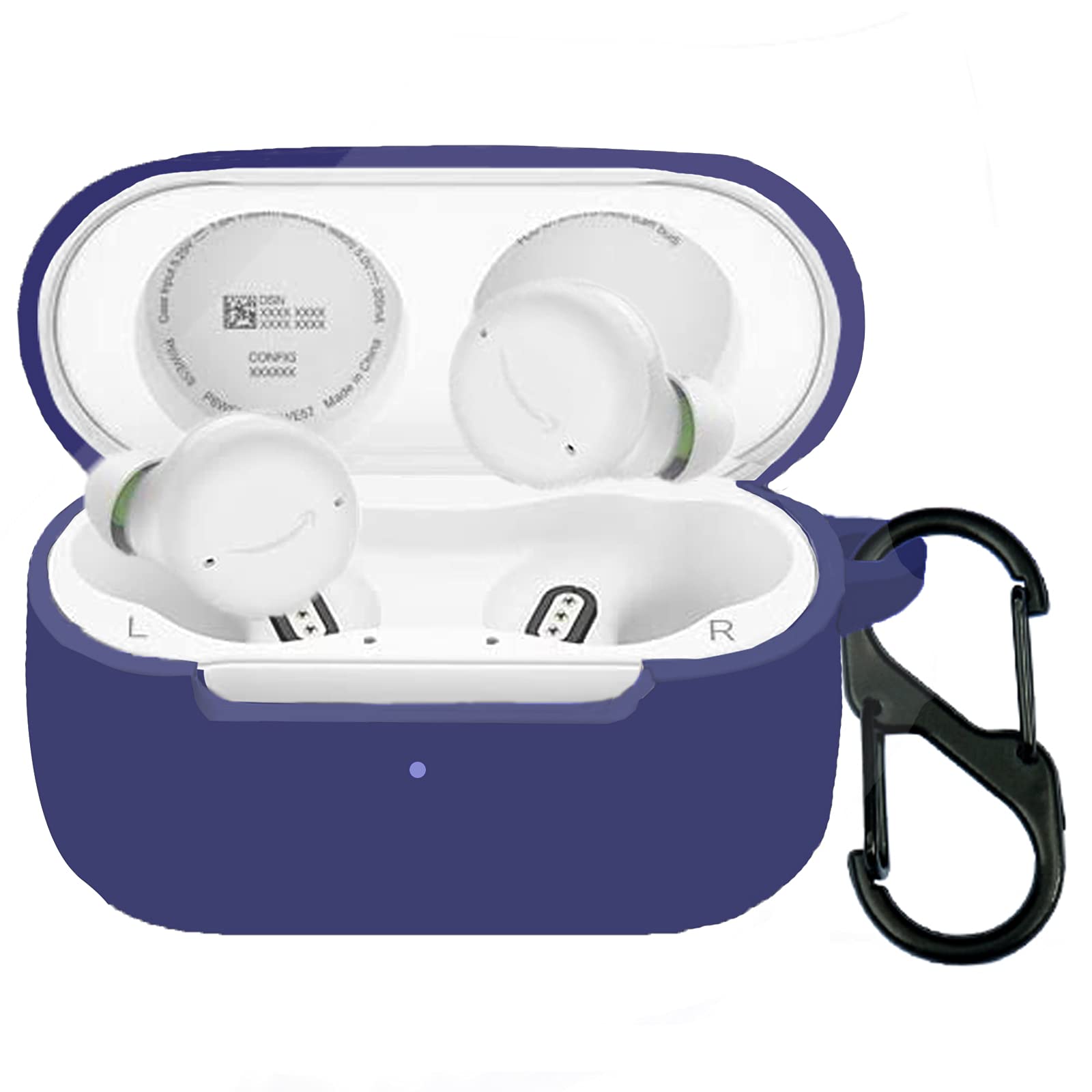 Compatible with Echo Buds 2 Case, Giaogor Silicone Case Cover Easy Carrying Protective Case Cover Compatible with Echo Buds 2 (Blue)