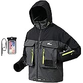 8 Fans Fishing Wading Jackets Breathable Waterproof Fishing Rain Jackets for Men&Women