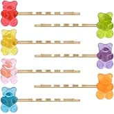 PAGOW 7 Styles Candy Hair Clips Cartoon Gummy Bear Barrettes Colorful Resin Animal Hairpins Handmade Birthday Valentines Christmas Hair Accessories for Women Thin Hair