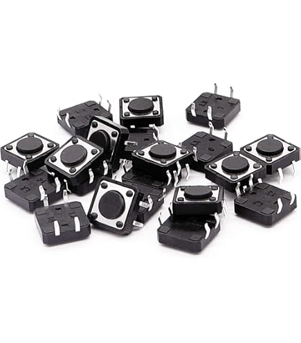 Lot De 100 Interrupteurs Tactiles Bouton-poussoir 6x6 Mm, 4 Broches DIP - Pour Circuits Imprimés, Projets électroniques