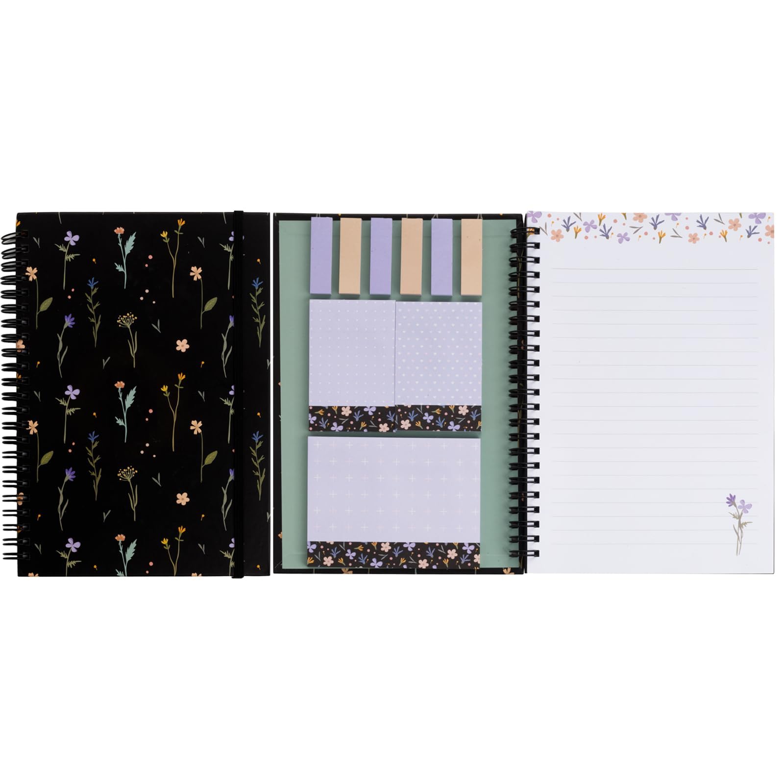 A5 Sticky Notebook,Each with 9 Pads of Decorated Sticky Notes and a Handy Notebook,Self-Stick Note Pads Teacher Appreciation Gift Writing Memo Pads School Office Supplies and Daily Life Organization