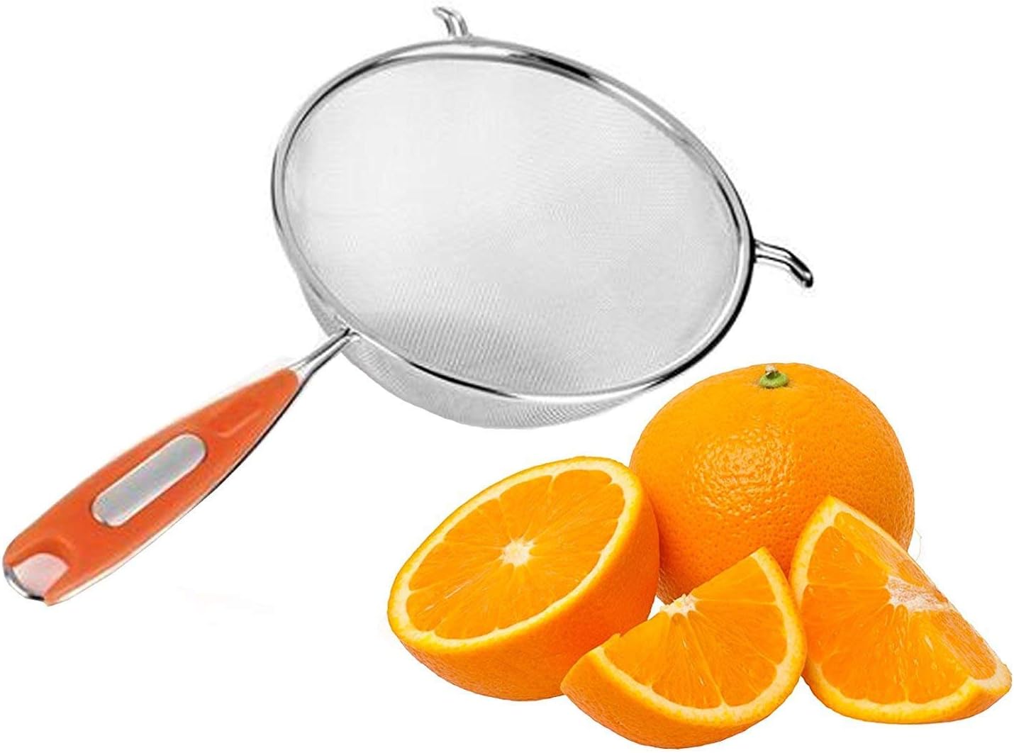 CLOTHVILLA Stainless Steel Soup and Juice Strainer, Silver (16 cm) with