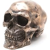 Pacific Giftware PTC 3.25 Inch Small Bronze Finish Skeleton Skull Statue Figurine