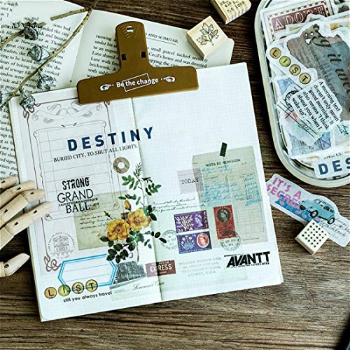DIY Decorative Sticker, Vintage English Series Stamping Silver Sticker Washi Sticker for Diary Album Notebook Scrapbook Lifelog Cell Phone Notebook Suitcase Cute Stationery Sticker, Pack of 60pc (2#) - Thumbnail 2