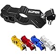 AUFER Universal Heavy Duty Motorcycle Grip Handlebar LockAnti Theft Brake Lever Locking Compatible with for Motorbike Sports Bikes Scooter Mopeds ATVs Throttle Lock (Black)